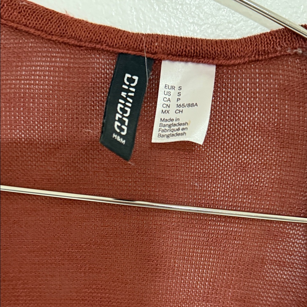 Rust Open Front Cardigan - Picture 3 of 3
